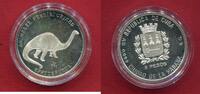 Kuba 5 Pesos Silber Prähistorische Tiere - Apatosaurus -