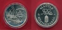 Ungarn 500 Forint Silber Dampfschiff Arpad -