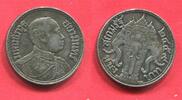 Thailand Baht Rama VI. 1910 - 1925 3 Elefanten -