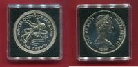 Insel Man, Isle of Man 1 Crown Silber Olympische Winterspiele 1984 in Sarajevo - Eiskunstlauf -