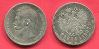 Russland Russia 1 Rubel Rouble Nikolaus Nicholas II. -