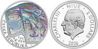 Niue 2 Dollars CZECH LION 1 Oz Silver Coin 2$ Niue 2026 -