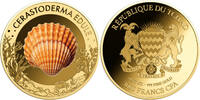 Chad 3000 Francs COMMON COCKLE Sea Creatures 1/1000 Oz Gold Coin 3000 Francs Chad -