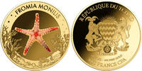 Chad 3000 Francs RED STARFISH Sea Creatures 1/1000 Oz Gold Coin 3000 Francs Chad -