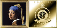 Niue 2 Dollars GIRL WITH A PEARL EARRING Most Expensive Paintings 2 Oz Silver Coin 2$ Niue 2026 -