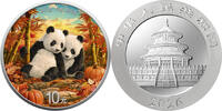 China 10 Yuan PANDA AUTUMN Four Seasons Silver Coin 10 Yuan China 2026 -