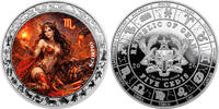 Ghana 5 Cedis SCORPIO Goddesses Zodiac 1 Oz Silver Coin 5 Cedis Ghana 2026 -