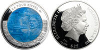 Solomon Islands 25 Dollars LA TOUR EIFFEL Mother of Pearl 5 Oz Silver Coin 25$ Solomon Islands 2023 -
