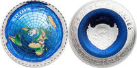 Palau 10 Dollars FLAT EARTH Great Conspiracies 2 Oz Silver Coin 10$ Palau 2019 -