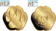 Chad 3000 Francs LOVE DOGS 1/1000 Oz Gold Coin 3000 Francs Chad 2023 -