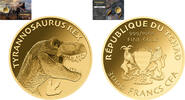 Chad 3000 Francs TYRANNOSAURUS REX 1/1000 Oz Gold Coin 3000 Francs Chad 2023 -
