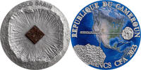 Cameroon 2000 Francs GOLD BASIN Meteorite Geography Silver Coin 2000 Francs CFA Cameroon 2023 -