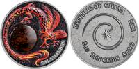 Ghana 10 Cedis SALAMANDER Chronicles of Fire 2 Oz Silver Coin 10 Cedis Ghana 2024 -