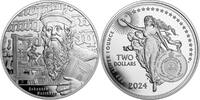 Niue 2 Dollars JOHANNES GUTENBERG Icons of Inspiration 1 Oz Silver Coin 2$ Niue 2024 -