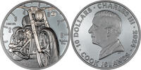 Cook Islands 10 Dollars MOTORBIKE Journey 2 Oz Silver Coin 10$ Cook Islands 2024 -