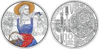 Austria 10 Euro AUFDIRNDLN-LINEN Traditional and Trendy Silver Coin 10€ Euro Austria 2025 -
