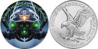 United States 1 Dollar SCORPION Cyber Hunters 1 Oz Silver Coin 1$ USA 2025 -
