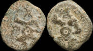 IBERIAN PUNIC REPUBLICAN Ancient Hispania - Ebusus (Ibiza) Ae 1/4 Calco - 16 mm / 2.46 gr.   ss