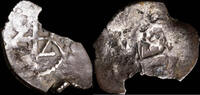 SPANISH MONARCHY  1/2 Silver Real Macuquino (Spanish Cobs) - 18 mm / 1.10 gr. TTB