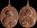 RELIGIOUS MEDALS Medal XVI-XVII centuries, S. Ignacio Loyola / S. Francisco Javier - 47x31 mm. -