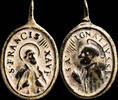 RELIGIOUS MEDALS Religious medal XVI-XVII centuries, S. Fracisco Xavier / S. Ignacio - 32x19 mm. -