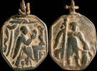 RELIGIOUS MEDALS Religious Medal, Centuries XVI-XVII, 25X18 mm. -