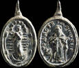RELIGIOUS MEDALS Religious Medal XVI-XVII centuries, S. Antonio / Inmaculada - 26x17 mm. -