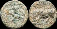 IBERIAN PUNIC REPUBLICAN Ancient Hispania - Ebusus (Ibiza) Ae 1/4 Calco - 15 mm / 2.13 gr. -