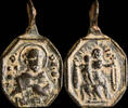 RELIGIOUS MEDALS Religious medal XVI-XVII centuries, S. Domingo Soriano / V. Rosario - 22x13 mm. -
