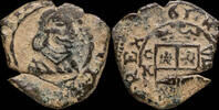 SPANISH MONARCHY  1661, 8 Maravedis Hammered Philip IV, Granada Mint - 18 mm / 1.69 gr. TTB