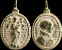 RELIGIOUS MEDALS Religious medal XVI-XVII centuries, Santo Sacramento / V. Inmaculada - 32x20 mm. -