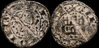 SPANISH MONARCHY Maravedi prieto Alfonso X, Ceca 2 points (BAU 391) - 17 mm / 0,75 gr. -