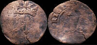 SPANISH MONARCHY 4 Maravedís Joana and Charles, Santo Domingo Mint - 24 mm / 2.02 gr. -