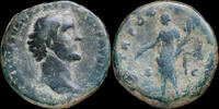  Roman Empire Antoninus pius As - TR POT - XIX - C-OS IIII/ S|C - 27 mm / 12,85 gr. ss