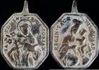 RELIGIOUS MEDALS Religious medal XVI-XVII centuries, S. Domingo Soriano / V. Rosario, 45X33 mm. -