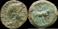 IBERIAN PUNIC REPUBLICAN Ancient Hispania - Castulo, Cazlona (Jaen), Ae Semis - 18 mm / 4.07 gr. -