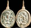 RELIGIOUS MEDALS Medal XVI-XVII centuries, Santo Sacramento/V. Monserrat - 22x12 mm. -
