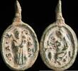 RELIGIOUS MEDALS Religious medal XVI-XVII centuries, S. Benito / V. Monserrat, Siglos - 20x11 mm. -