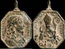 RELIGIOUS MEDALS Medal XVI-XVII centuries, Salvator Mundi / S. Nicolas Bari - 42X27 mm -
