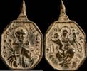 RELIGIOUS MEDALS Religious medal XVI-XVII centuries, S. Domingo Soriano / V. Rosario - 27x16 mm. -