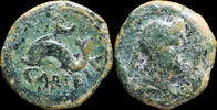 IBERIAN PUNIC REPUBLICAN Ancient Hispania - Carteia, San Roque (Cádiz) Ae Semis - 18 mm / 3.74 gr. -