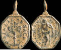 RELIGIOUS MEDALS Medal XVI-XVIII centuries, St. Sacrament / V. Inmaculada - 22x13 mm. -