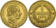 Österreich Franz Josef I., Wien, 1/2 Vereinskrone 1858 A Fast Stempelglanz