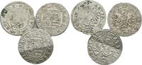 Hanau Münzenberg und Lichtenberg: Lot 3 x 3 Kreuzer Philipp Moritz, 1612-1638: und Johann Reinhard I, 1599-1625: -
