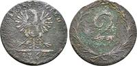 Brandenburg Ansbach: 2 Kreuzer Schwabach Passagegeld Christian Friedrich Karl Alexander, 1757-1791: -