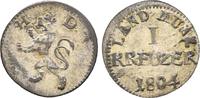 Hessen Darmstadt: 1 Kreuzer 1804 Ludwig X, 1790-1806: SUP