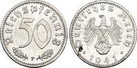 Drittes Reich: 50 Reichspfennig 1941 F Stempelfrisch, minimale Alu Rückstände