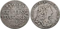 Dänemark: 16 Skilling ( Mark ). Kongsberg Friedrich IV, 1699-1730: -