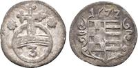 Sayn Wittgenstein Hohenstein: 3 Pfennig 1622 Gustav, 1657-1701: TTB sehr selten !!