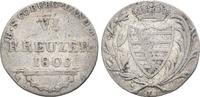 Sachsen Coburg Saalfeld: 6 Kreuzer 1805 L Franz, 1800-1806: TTB